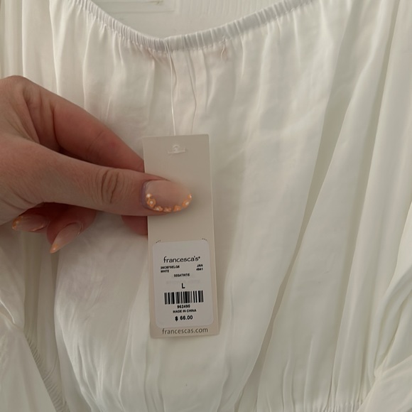 NWT Francesca’s White Midi Dress - Picture 6 of 6